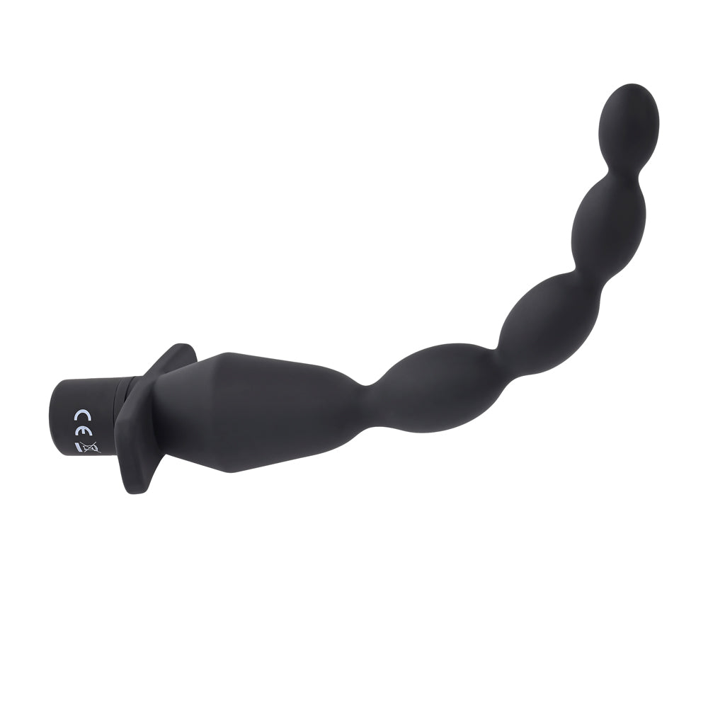 Rechargeable Vibrating Anal Beads with 10 Modes - Black