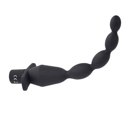 Rechargeable Vibrating Anal Beads with 10 Modes - Black