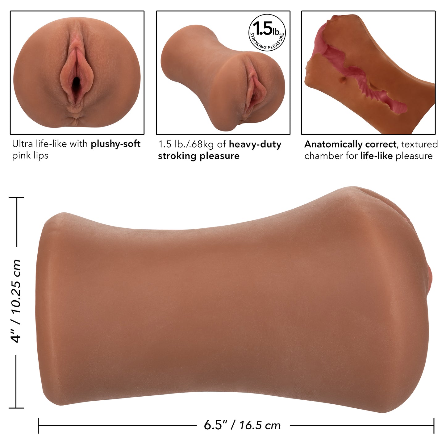 Stroke It Juicy Pussy Heavyweight Male Masturbator - Realistic Vagina with Superior Suction