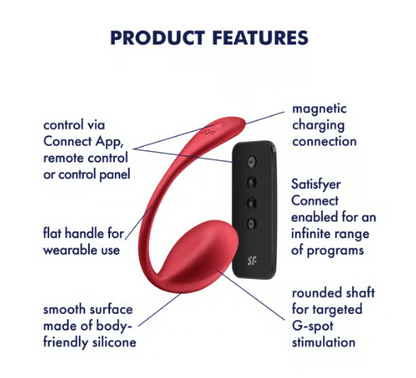 Shiny Petal Connect App Red G-Spot Vibrator