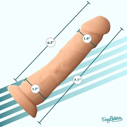 7 Inch Realistic Silicone Dildo with Suction Cup - Easy Riders Medium