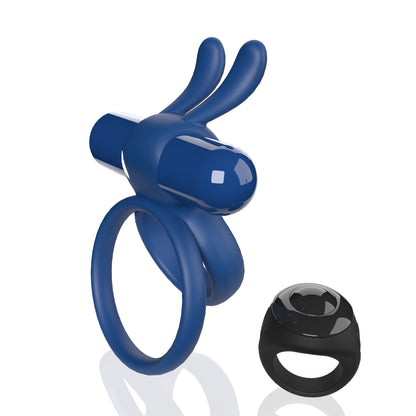 Rechargeable Remote Rabbit Cock Ring XL – Blue