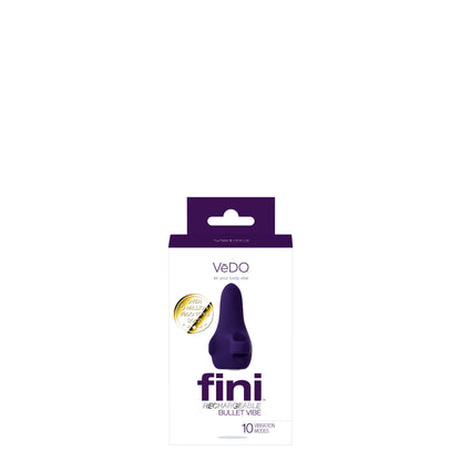 Rechargeable Finger Vibrator Bullet with Ergonomic Ring – Purple