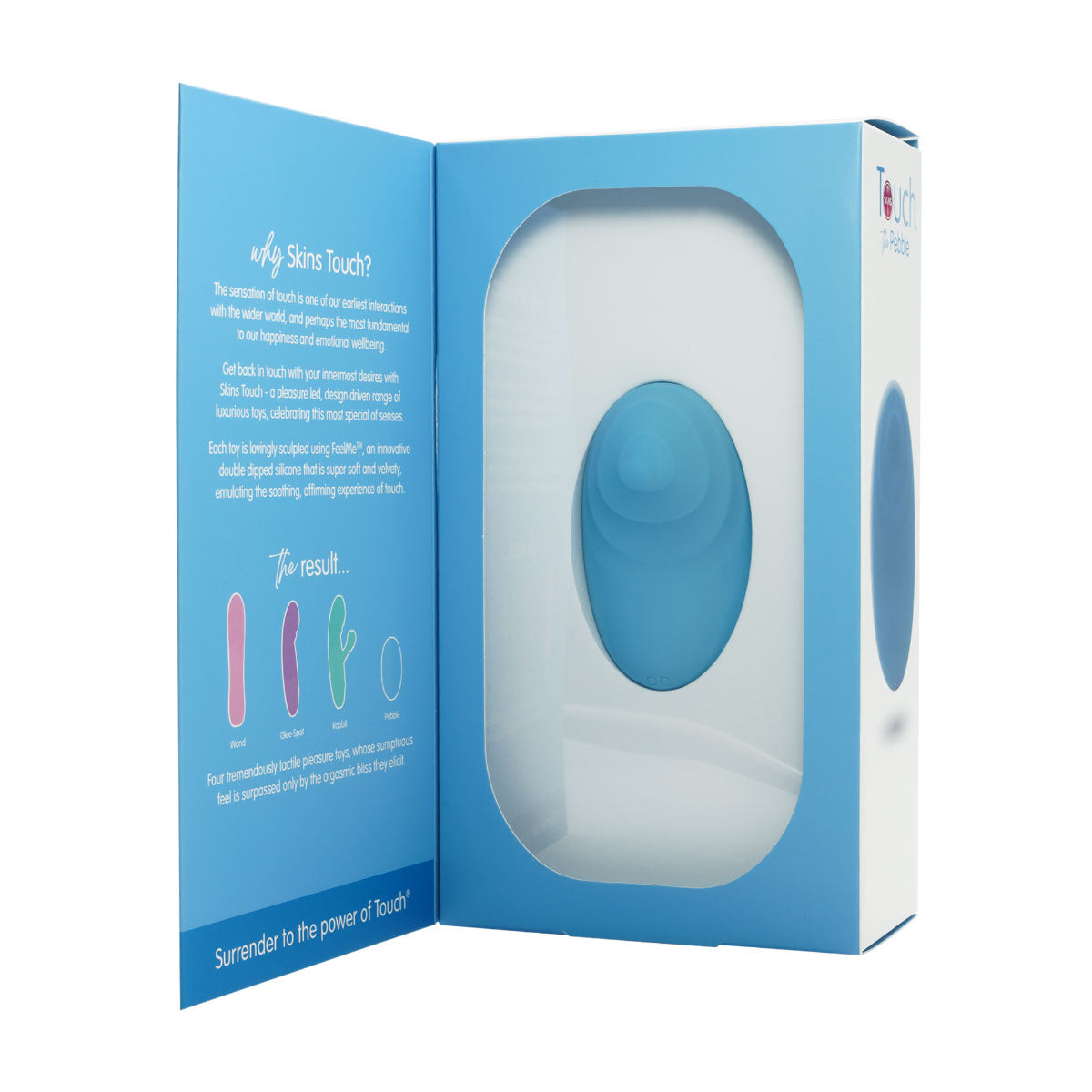 Skins Touch The Pebble Rechargeable Clitoral Vibrator - Blue