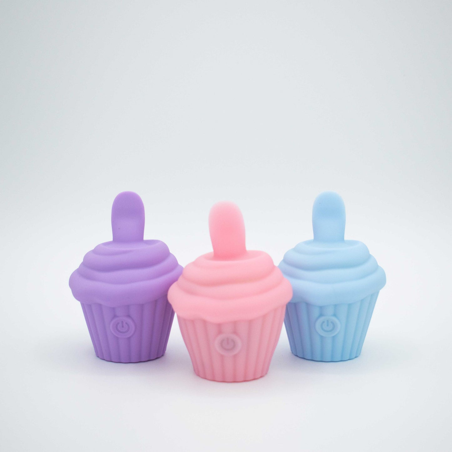 Cake Eater Tongue Vibrator - 10 Vibration Modes, Flexible Licking Tongue, Discreet Cupcake Design Blue