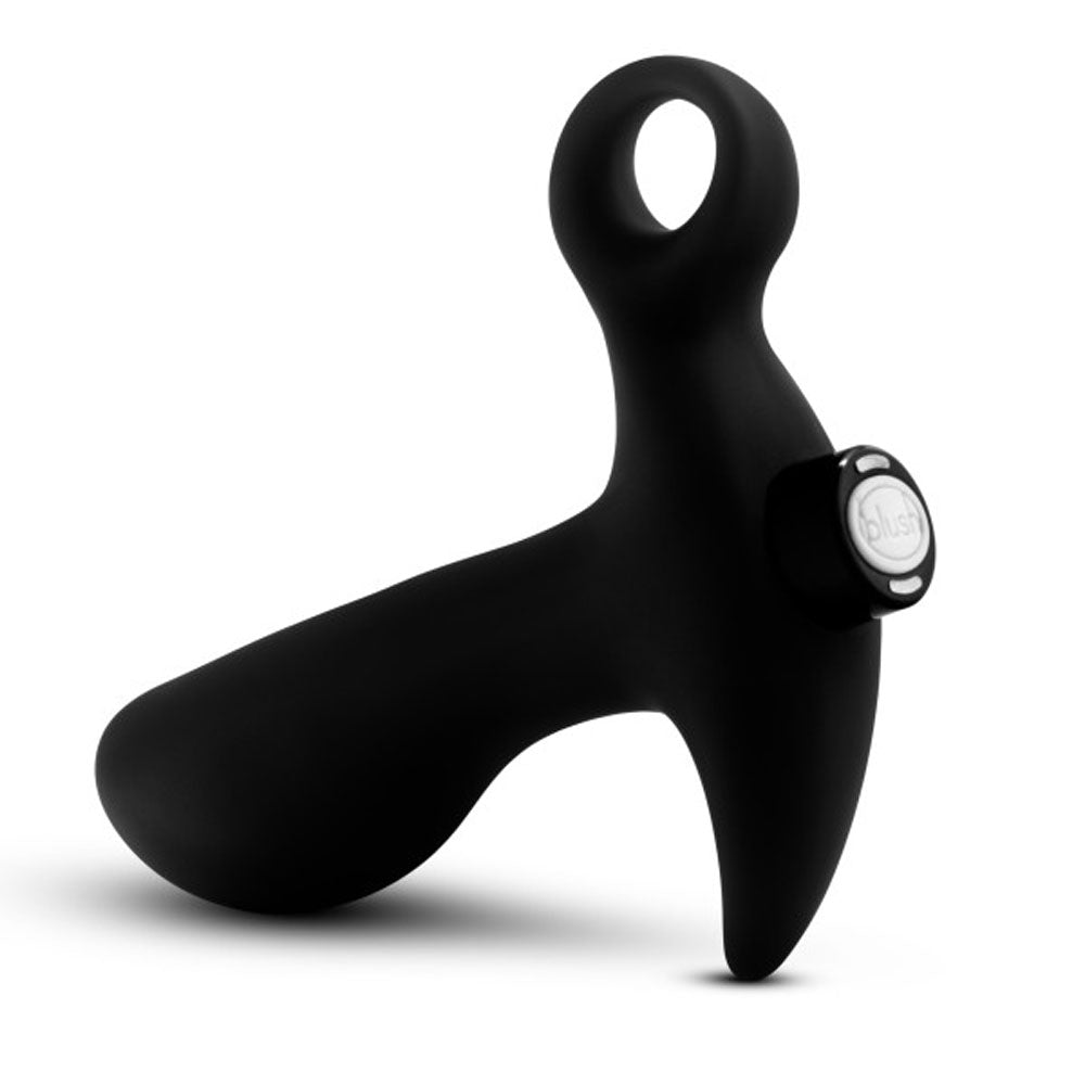 Rechargeable Curved Prostate Vibrating Anal Plug - Black