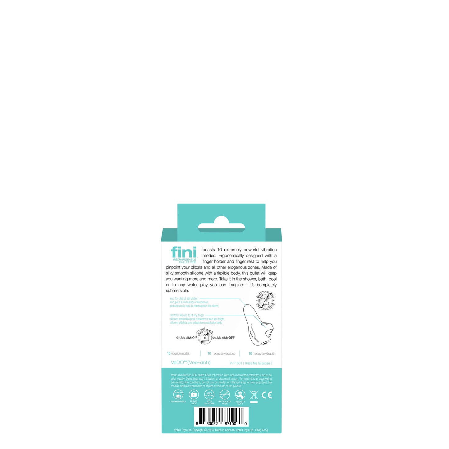 Rechargeable Finger Vibrator Fini Turquoise - Clitoral Stimulator