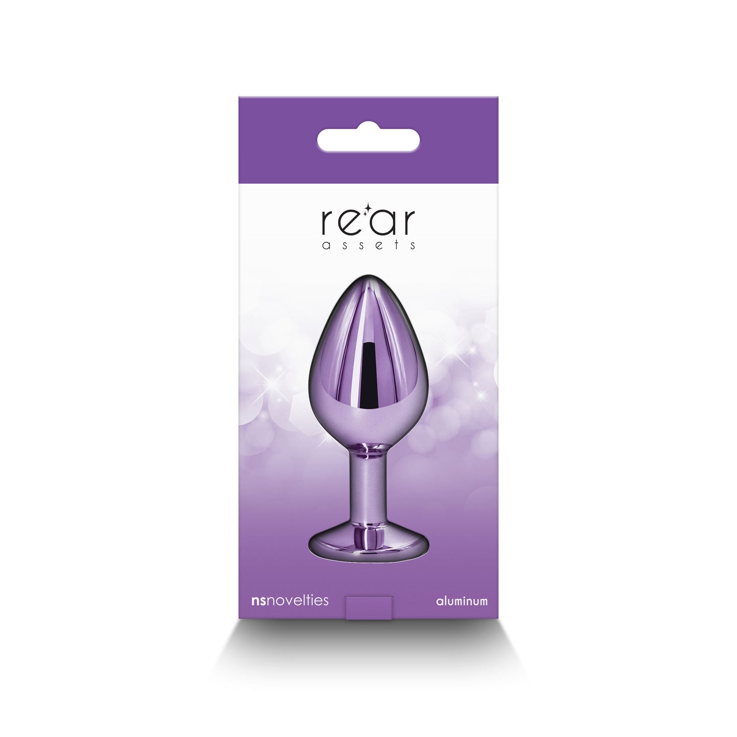 Medium Purple Jeweled Butt Plug - Chrome Anal Plug