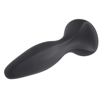 Vibrating Prostate Massager 6.15" Rechargeable Silicone Black Square Base