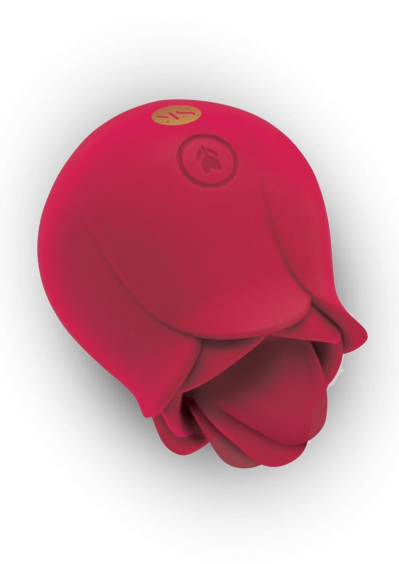 Rosegasm Blossom Licker Clitoral Stimulator - Red 10-Mode Tongue Vibrator