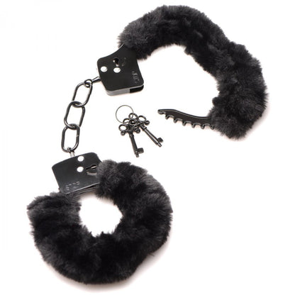 Black Faux Fur Adjustable Handcuffs – Sensual Bondage Cuffs