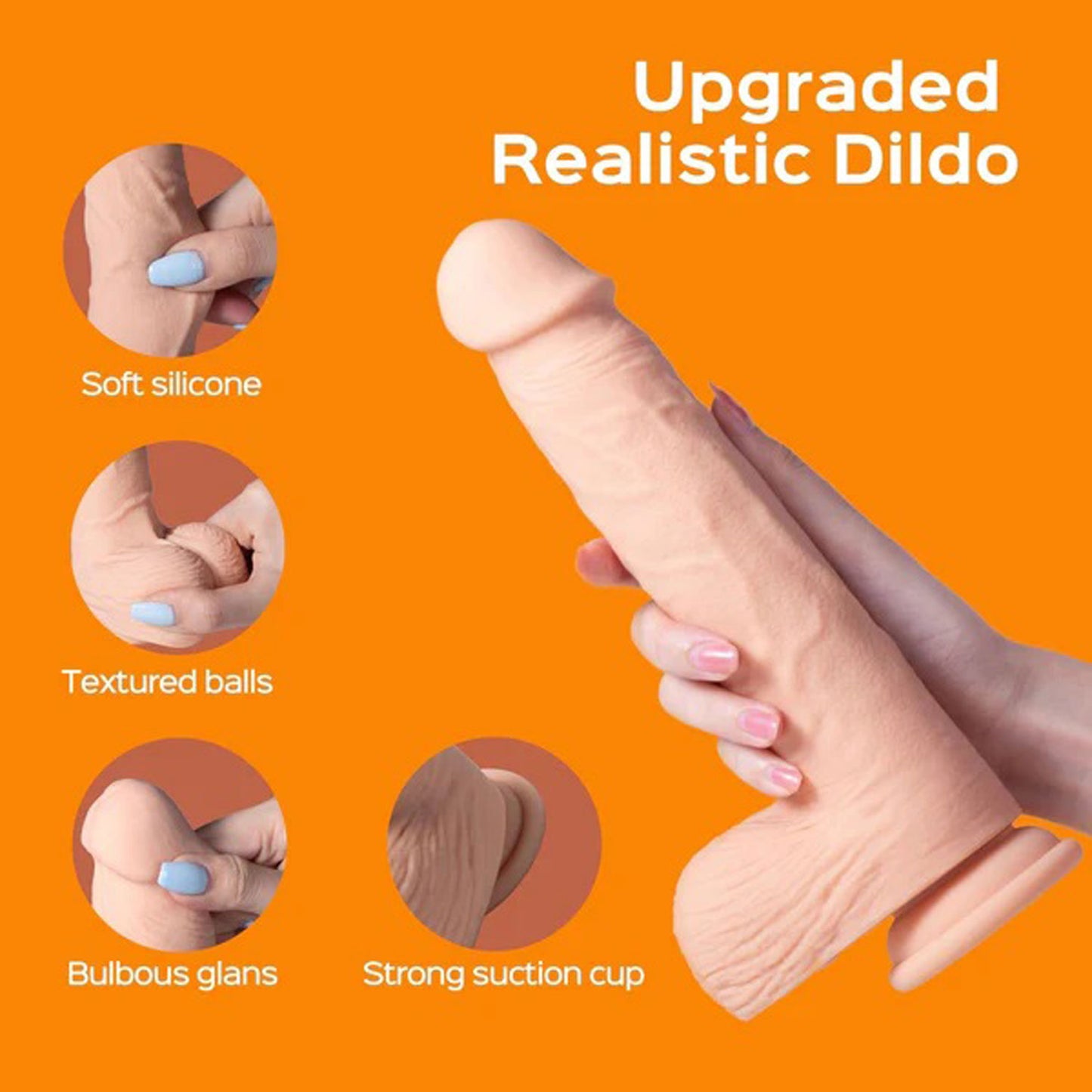 9.5 Inch Kenzo XXL Thrusting Vibrating Dildo App Controlled Realistic Silicone