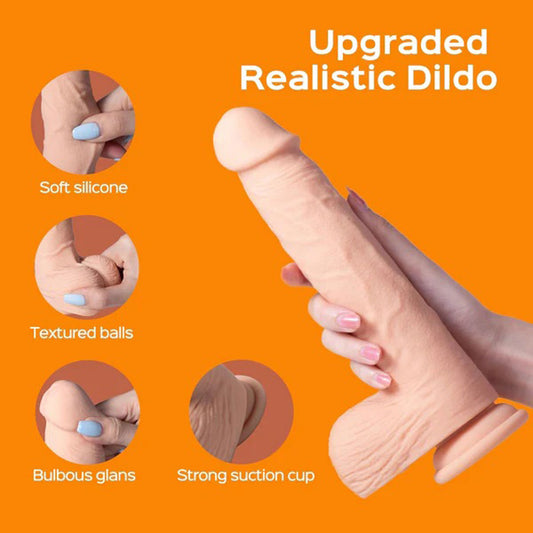 9.5 Inch Kenzo XXL Thrusting Vibrating Dildo App Controlled Realistic Silicone