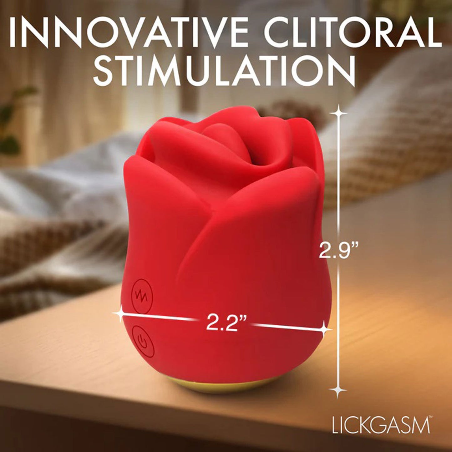 Sweet Kiss Rose Clitoral Stimulator - Red Kissing Vibrator 10 Modes