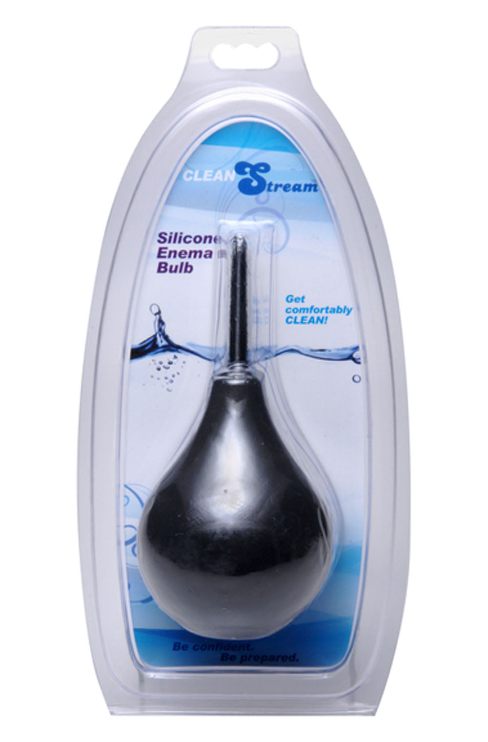 Cleanstream Thin Tip Enema Bulb – 7.6 oz Reusable Anal Douche Black