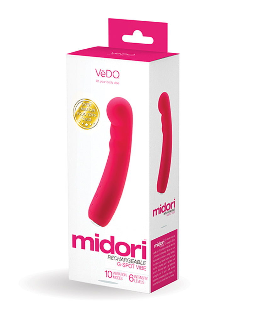 Midori Pink G-Spot Vibrator - 10 Modes Textured Silicone Vibe