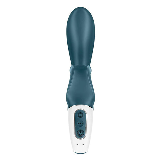 Hug Me Rabbit Vibrator Grey/Blue - App Controlled G-Spot & Clitoral Vibrator