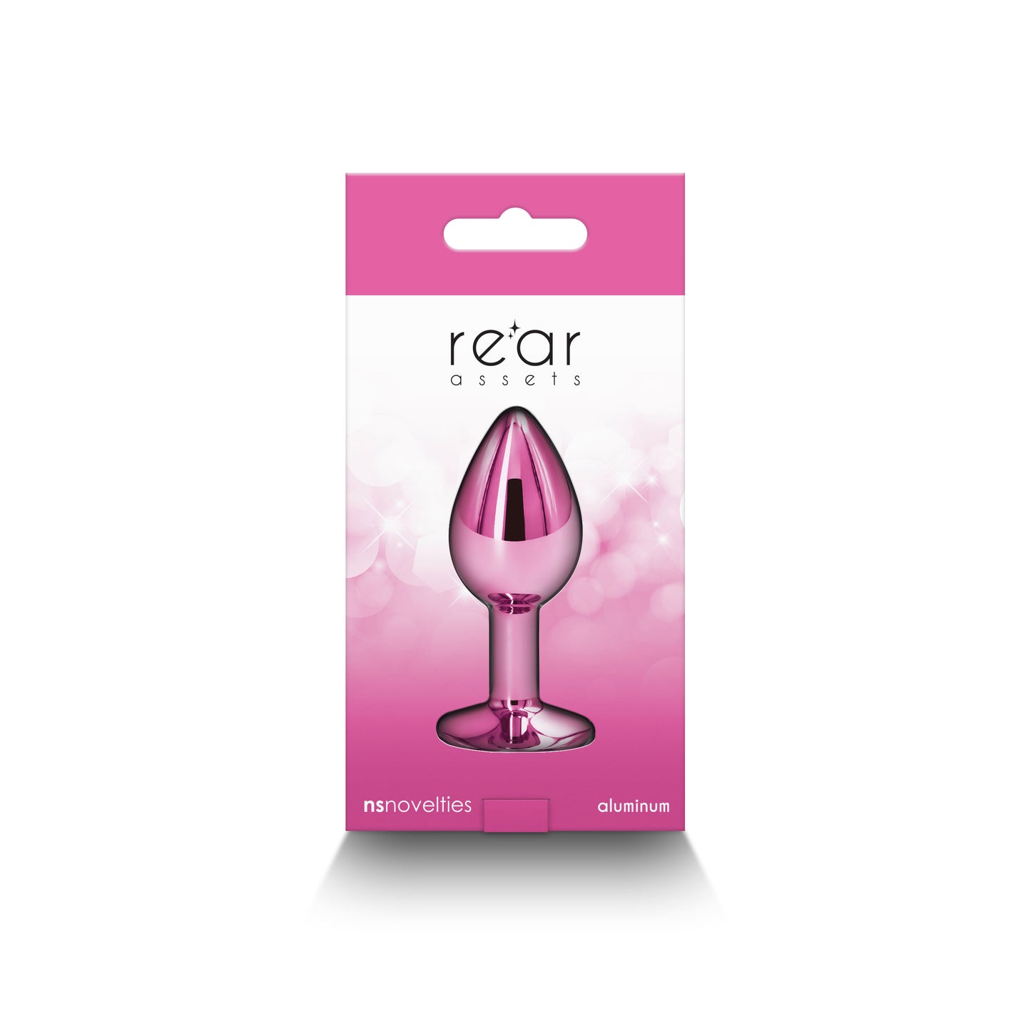 Small Pink Jeweled Butt Plug - Chrome Anal Plug for Beginners