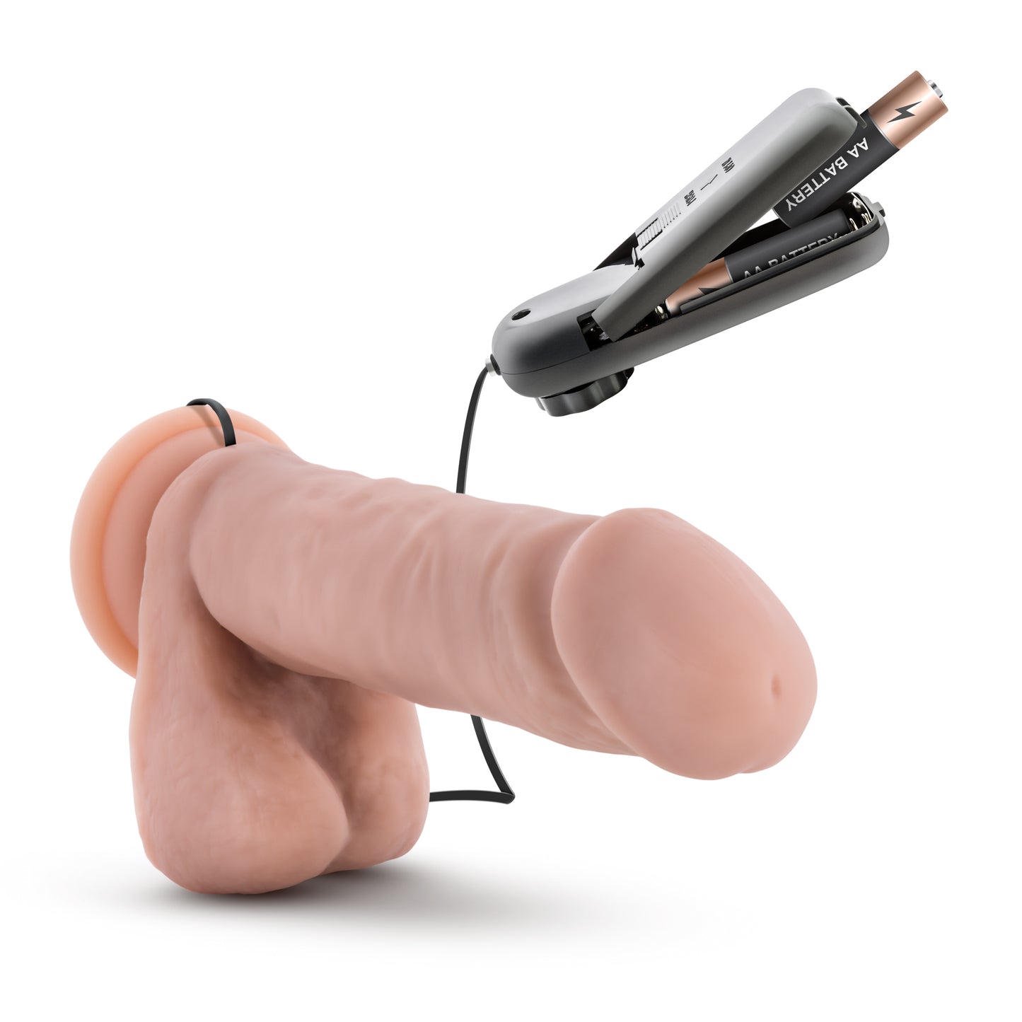 Cowboy 8 Inch Realistic Vibrator - Vanilla Realistic Dildo with Remote & Suction Cup