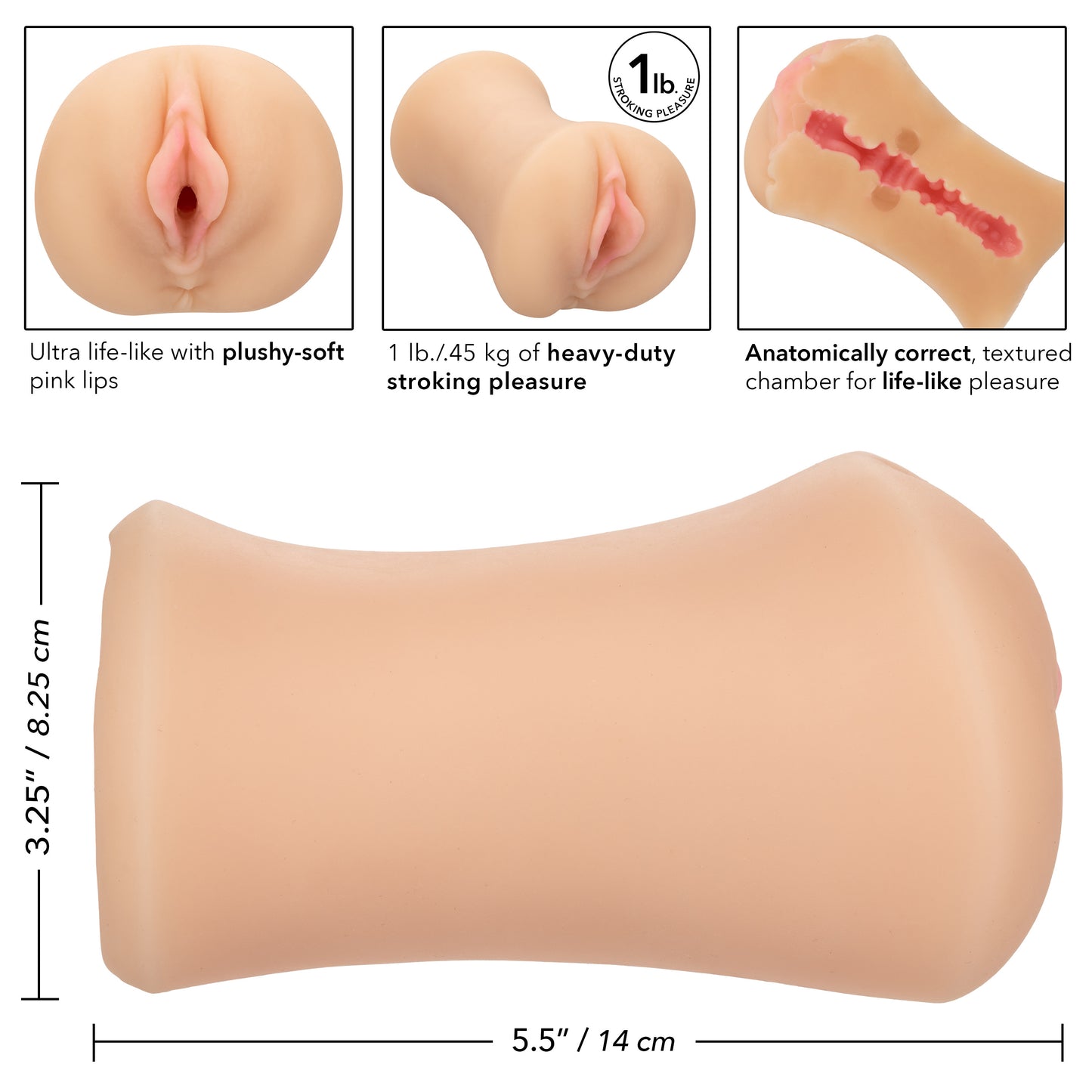 Stroke It Tight Pussy Masturbator - Heavy Weight Suction Stroker