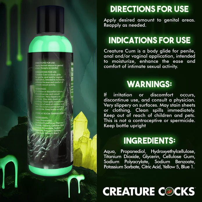 Creature Cum Green Water-Based Lubricant 8 oz - Fantasy Glow
