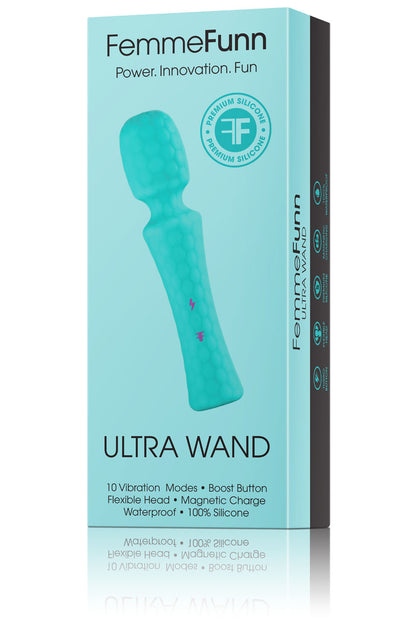 Ultra Wand Rechargeable Flexible Wand Vibrator – Turquoise
