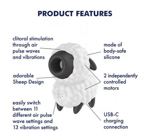Dreamy Sheep Air Pulse Clitoral Stimulator with Vibration