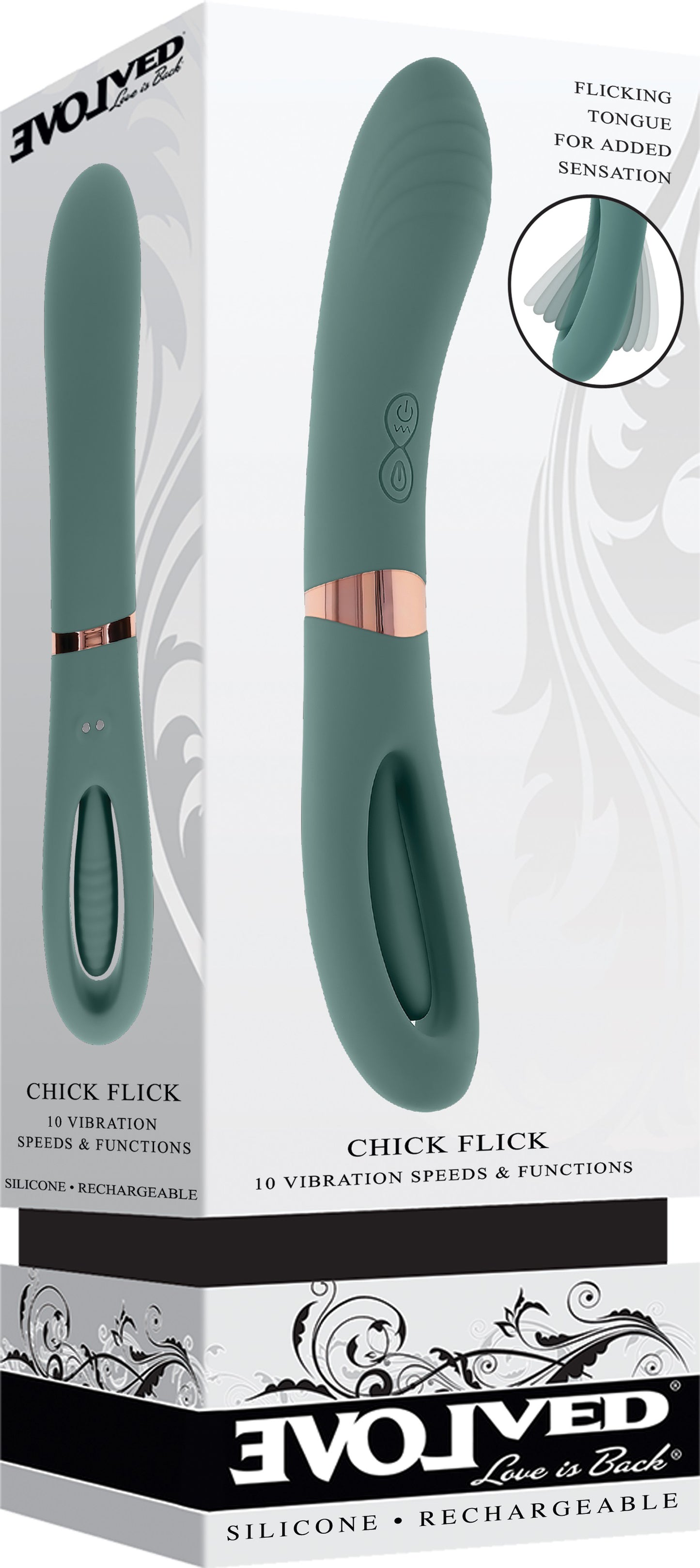 Chick Flick Vibrator - Double Motor Silicone G-Spot & Clitoral Stimulator