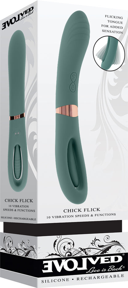 Chick Flick Vibrator - Double Motor Silicone G-Spot & Clitoral Stimulator