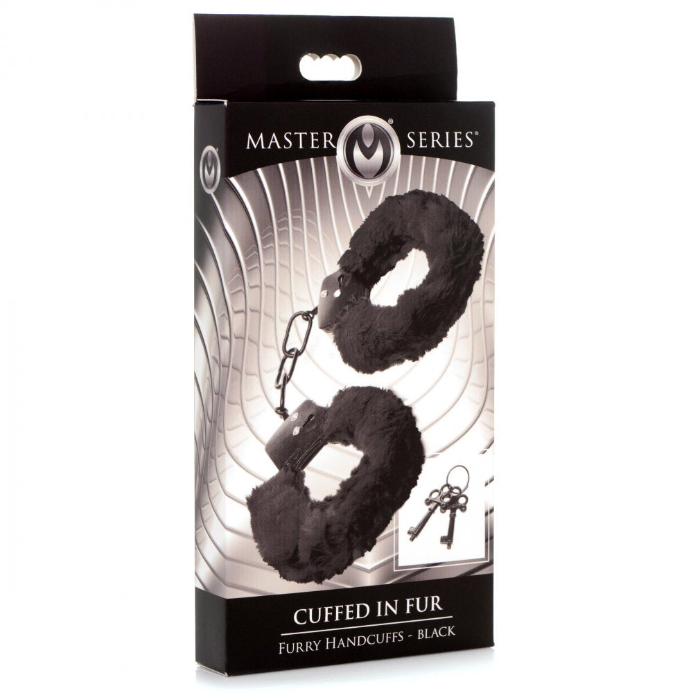 Black Faux Fur Adjustable Handcuffs – Sensual Bondage Cuffs