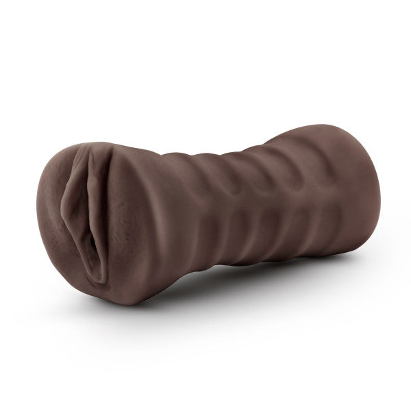 Hot Chocolate Brianna Realistic Vibrating Male Masturbator - Textured Stroker with Bullet Vibe