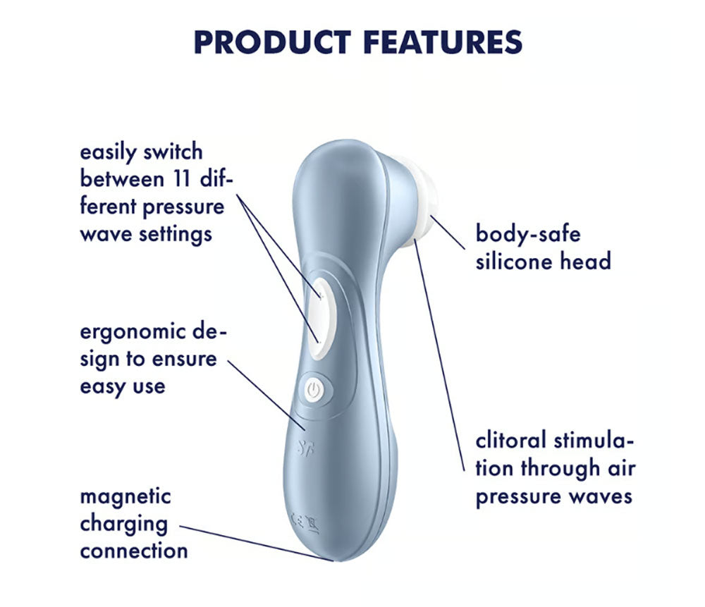 Satisfyer Pro 2 Air Pulse Clitoral Stimulator – Blue