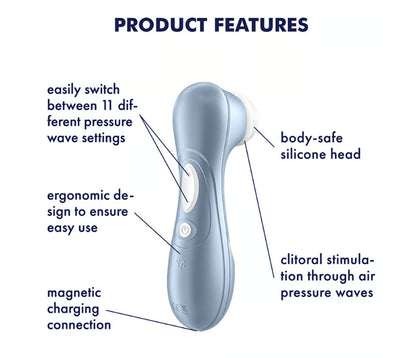 Satisfyer Pro 2 Air Pulse Clitoral Stimulator – Blue