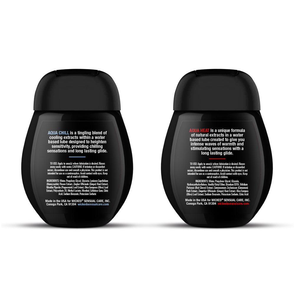 Wicked Sensations Kit - Heat & Chill Warming + Cooling Lubricant Duo 1.5oz Each
