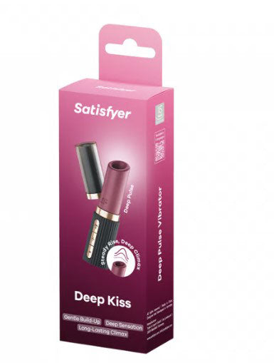 Deep Kiss Lipstick Air Pulse Clitoral Stimulator - Burgundy