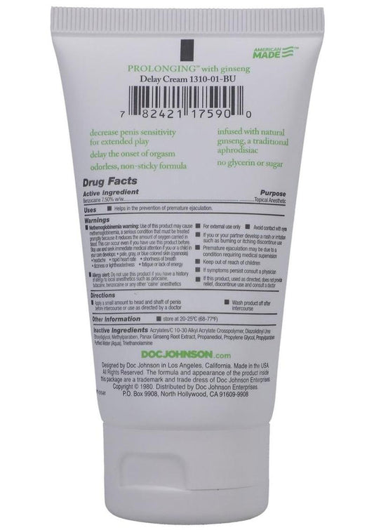 Prolonging Delay Creme for Men - Bulk - 2 Fl. Oz.