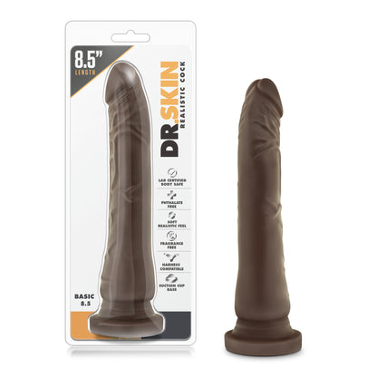 Realistic Dildo Dr. Skin Chocolate 8.5" Suction Cup
