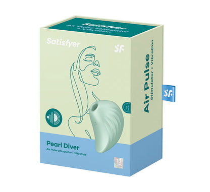 Satisfyer Pearl Diver Air Pulse Clitoral Stimulator + Vibration – Mint