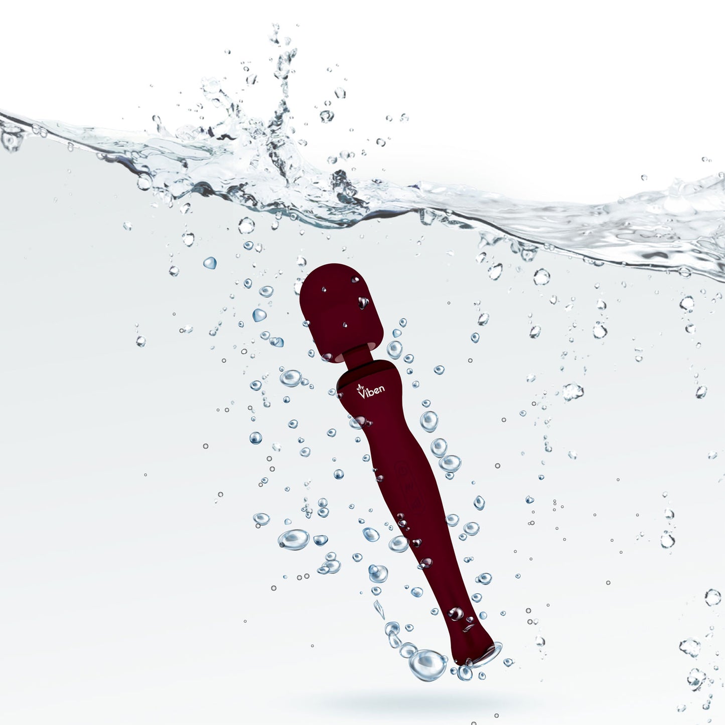 Rechargeable Wand Massager 20 Vibration Patterns 8 Speeds – Ruby Red