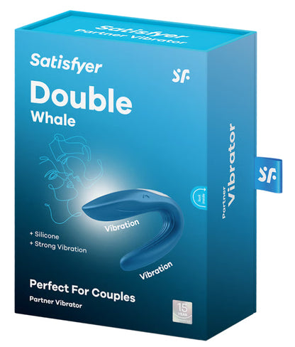Double Whale Vibrator - Blue Couples Wearable Vibrator