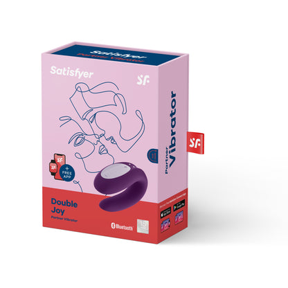 Satisfyer Double Joy App-Controlled Couple's Vibrator - U-Shape, Dual Motors, Waterproof Purple