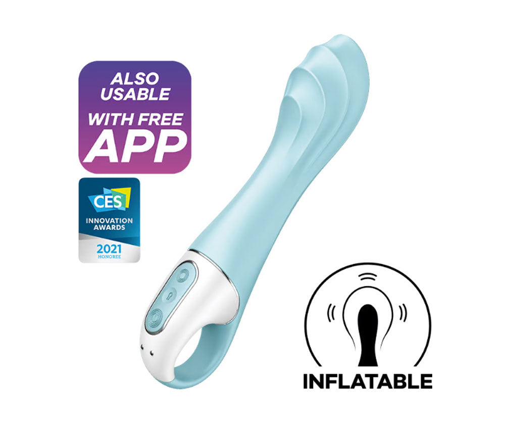 Air Pump Vibrator 5 Plus Inflatable G-Spot App Controlled Rechargeable