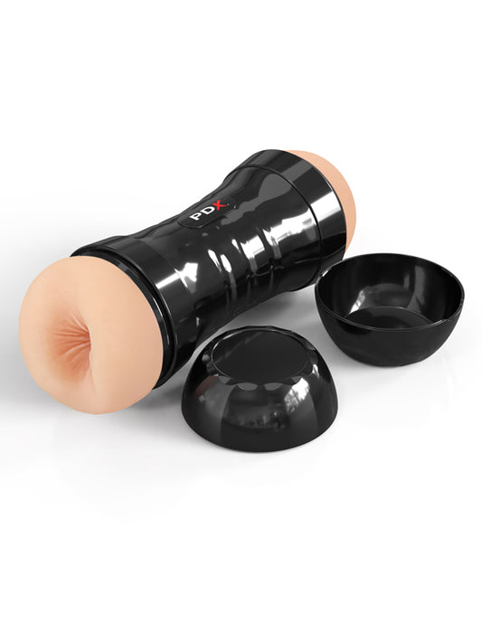Flip-A-Pussy Dual Entry Self-Lubricating Male Masturbator - Realistic Vagina Stroker with Case