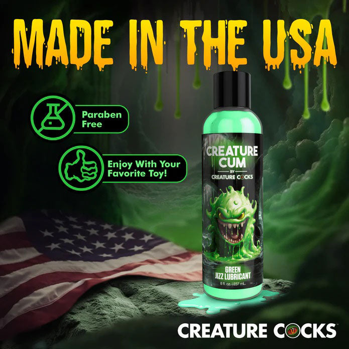 Creature Cum Green Water-Based Lubricant 8 oz - Fantasy Glow