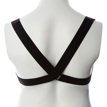 Billie Elastic Body Harness - Plus Size Black