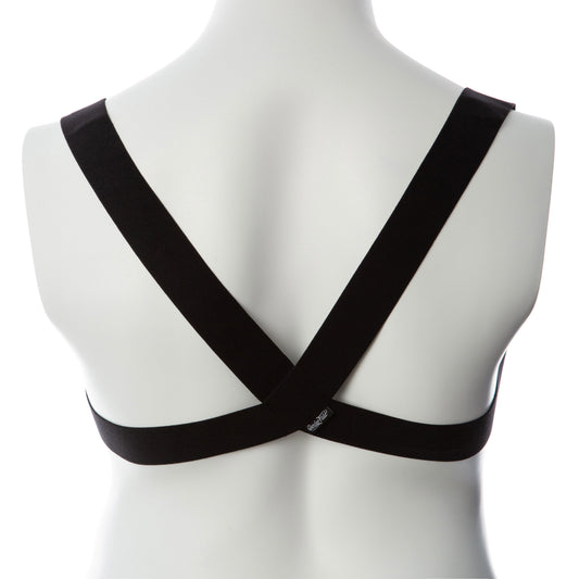 Billie Elastic Body Harness - Plus Size Black