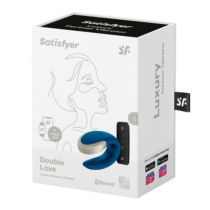 Double Love Vibrator - Blue Couples U-Shaped Wearable Vibrator with Remote