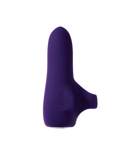 Rechargeable Finger Vibrator Bullet with Ergonomic Ring – Purple