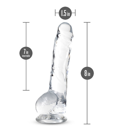 Naturally Yours 8" Crystalline Realistic Suction Cup Dildo