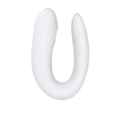 Satisfyer Double Joy App-Controlled Couples Vibrator - U-Shape Dual Stimulation, Waterproof White